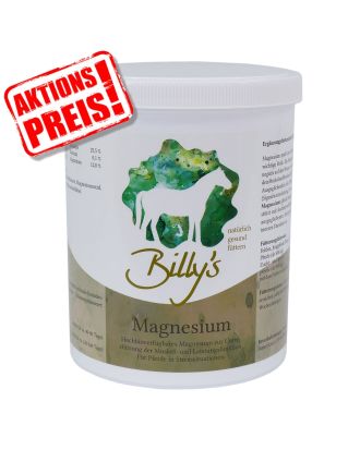 Billy's Magnesium 1 kg – zur Unterstützung der Muskel-, Nerven- und Leistungsfunktion - JEZT IM ANGEBOT