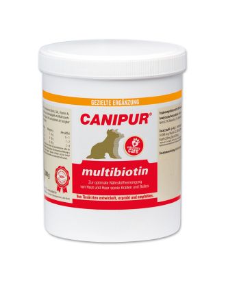 CANIPUR - multibiotin - für eine optimale Nährstoffversorgung von Haut und Haar sowie Krallen und Ballen.