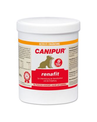 CANIPUR-renafit unterstützt die Nieren bei der Ausscheidung von Stoffwechselabbauprodukten und schützt die Harnwege.