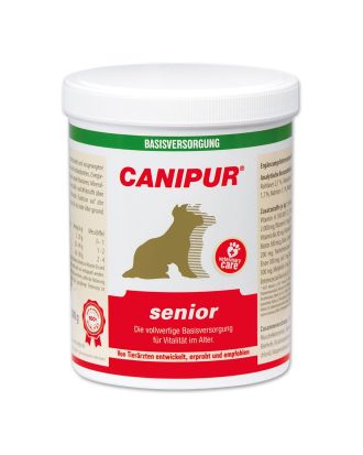 CANIPUR-senior bietet eine umfassende und ausgewogene Versorgung des alternden Tieres und ist somit die beste Grundlage für ein langes und vitales Hundeleben.