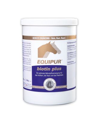 EQUIPUR - biotin plus - die optimale Nährstoffversorgung für das Hufhorn, die Haut und das Haarkleid. 
