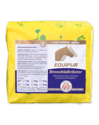EQUIPUR-Bronchialkräuter aus 14 speziell aufeinander abgestimmten, naturbelassenen Heilpflanzen bieten eine optimale Nährstoffversorgung der Atemwege