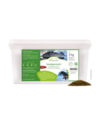 PerNaturam - Seealgenmehl 3 kg | Optimierung der vorhanden Mineralstoffversorgung insbesondere bei Ekzemern, Pferden mit Allergien oder Futtermittelunverträglichkeit.